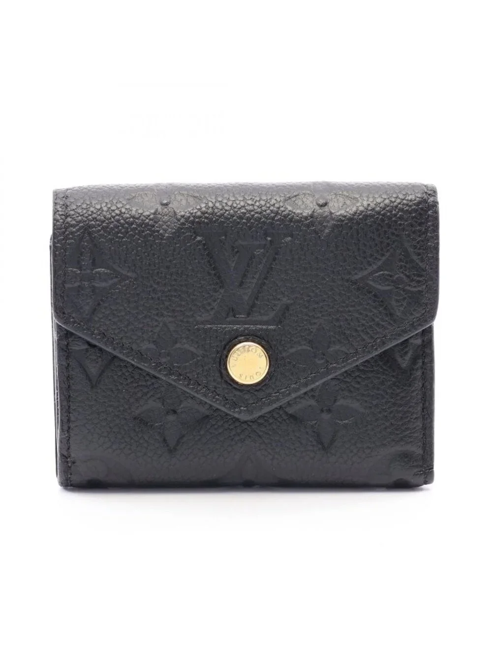 Louis Vuitton Trifold Wallet Portefeuille Zoe Monogram Empreinte Noir Leathere